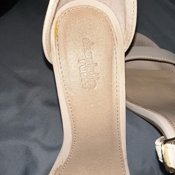 Beige block sandal heals / Charlotte Russe - Picture 4 of 6